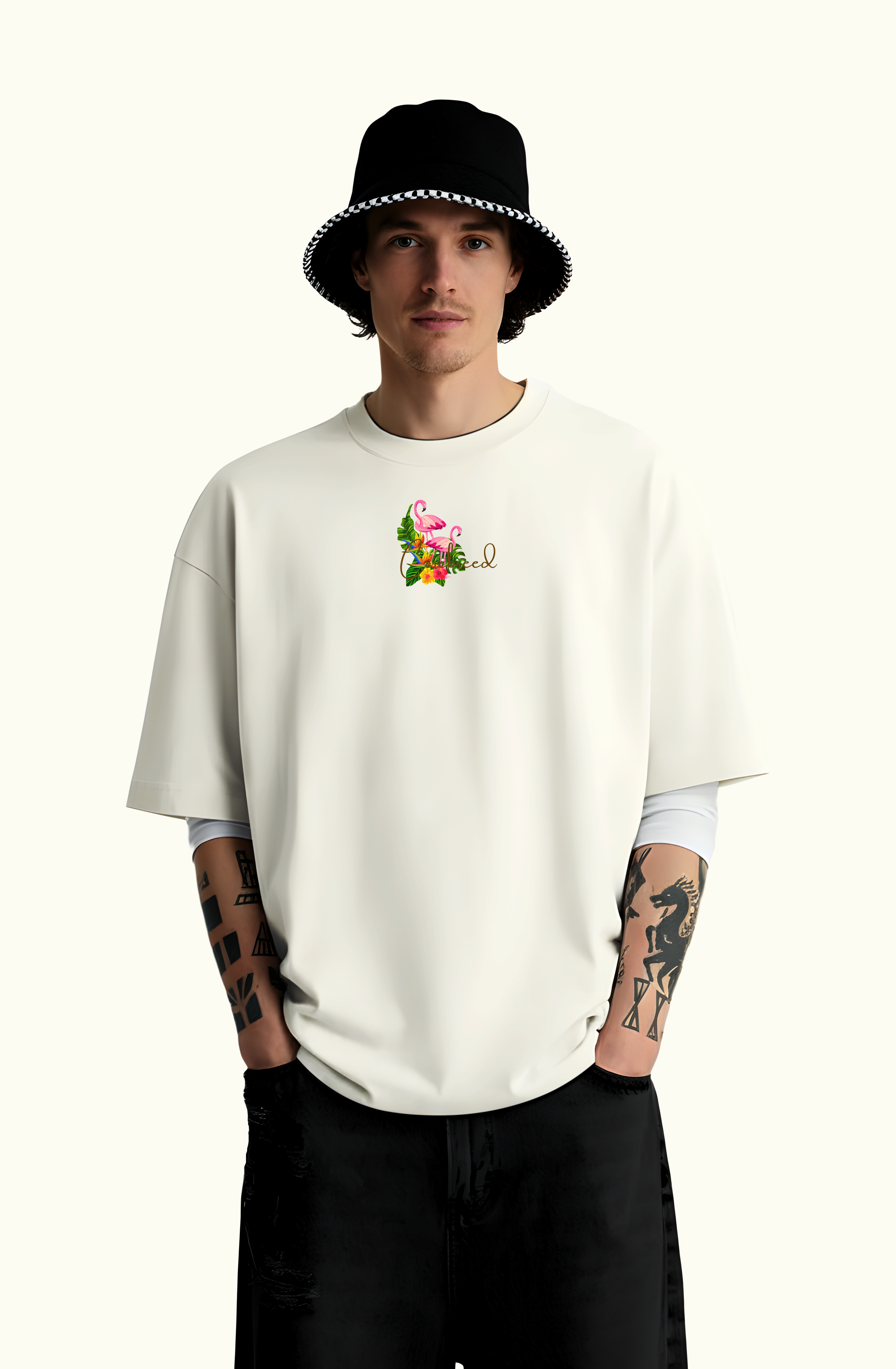Flamingos Tee(Off-White)